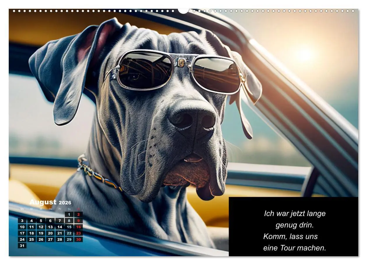 Bild: 9783457404751 | Der humoristische Dogge Kalender (Wandkalender 2026 DIN A2 quer),...