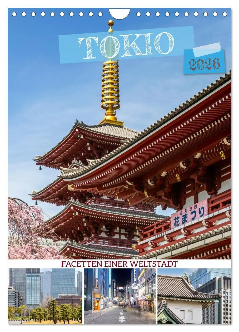 Cover: 9783516664751 | Tokio - Facetten einer Weltstadt (Wandkalender 2026 DIN A4 hoch),...