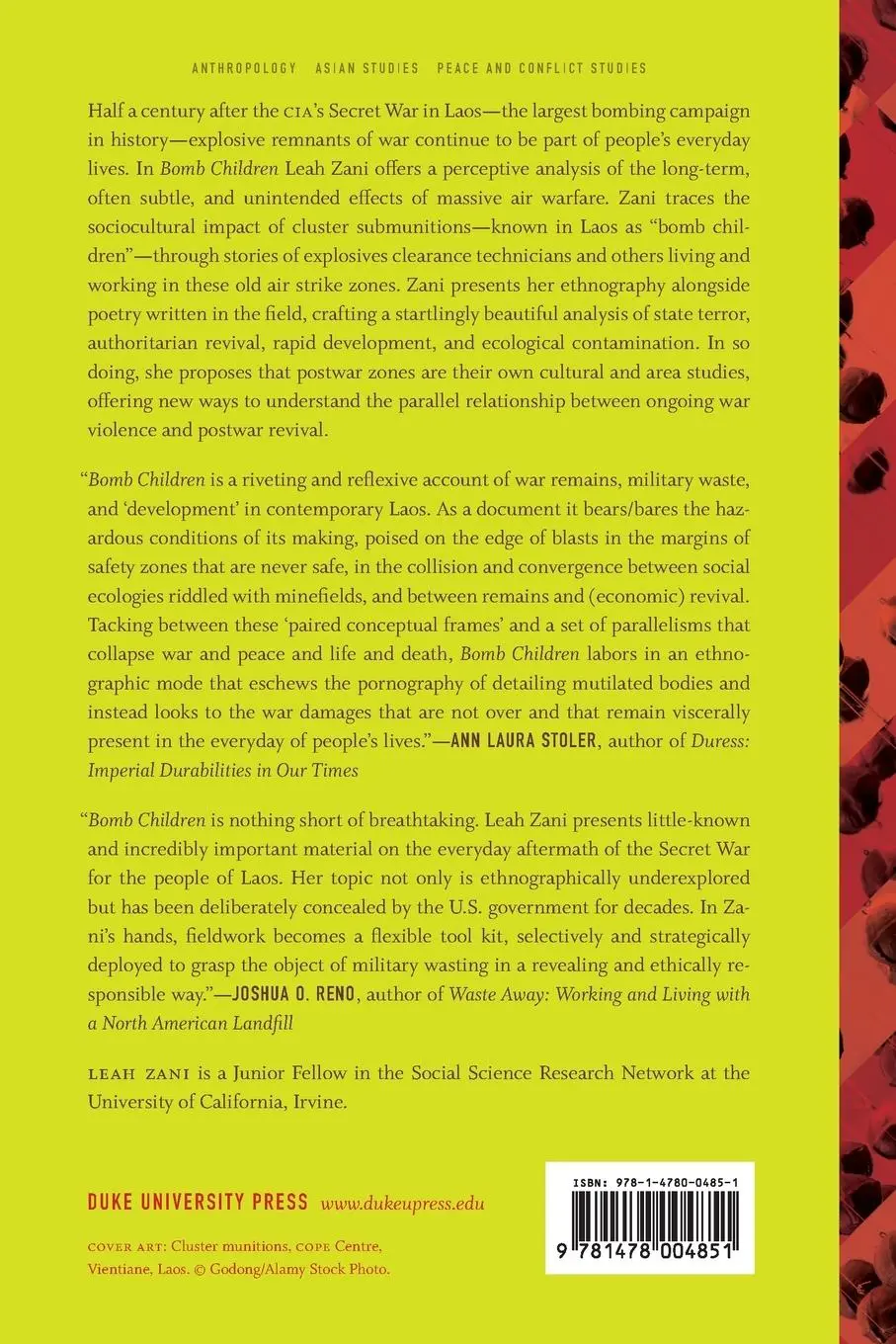 Rückseite: 9781478004851 | Bomb Children | Life in the Former Battlefields of Laos | Leah Zani