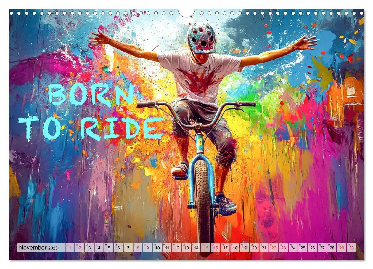 Bild: 9783457184851 | BMX - Coole Slogans (Wandkalender 2025 DIN A3 quer), CALVENDO...