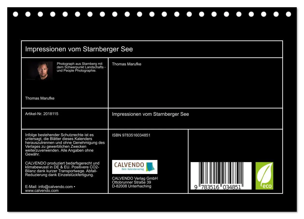 Bild: 9783516034851 | Impressionen vom Starnberger See (Tischkalender 2026 DIN A5 quer),...