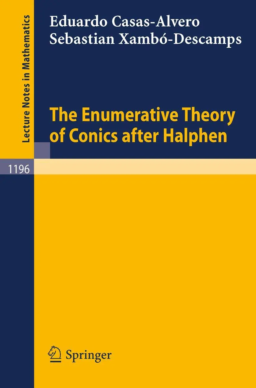 Cover: 9783540164951 | The Enumerative Theory of Conics after Halphen | Taschenbuch | 1986