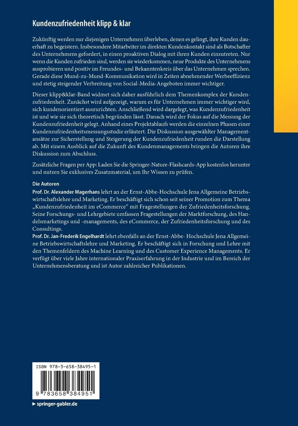 Rückseite: 9783658384951 | Kundenzufriedenheit klipp &amp; klar | Jan-Frederik Engelhardt (u. a.)