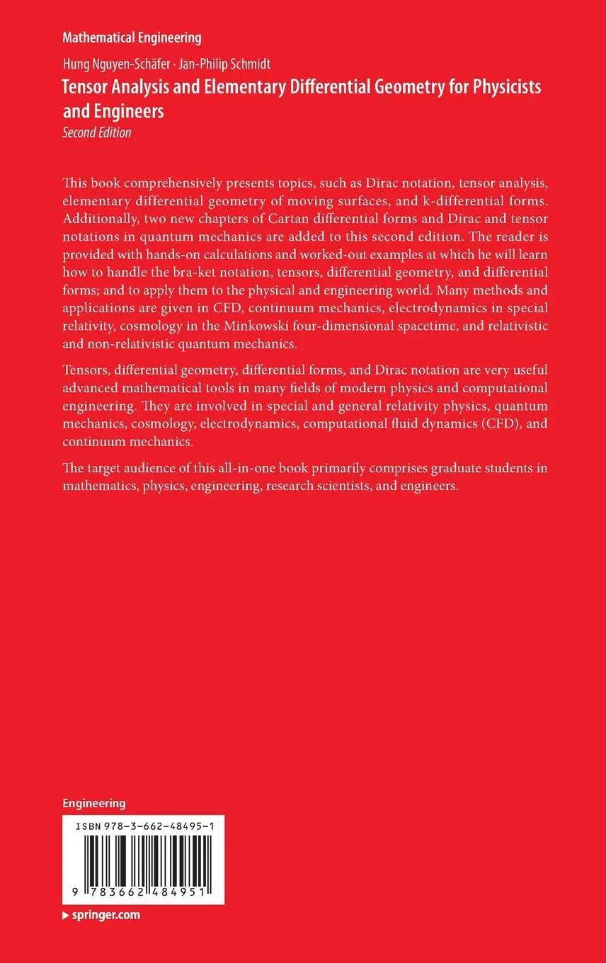 Rückseite: 9783662484951 | Tensor Analysis and Elementary Differential Geometry for Physicists...