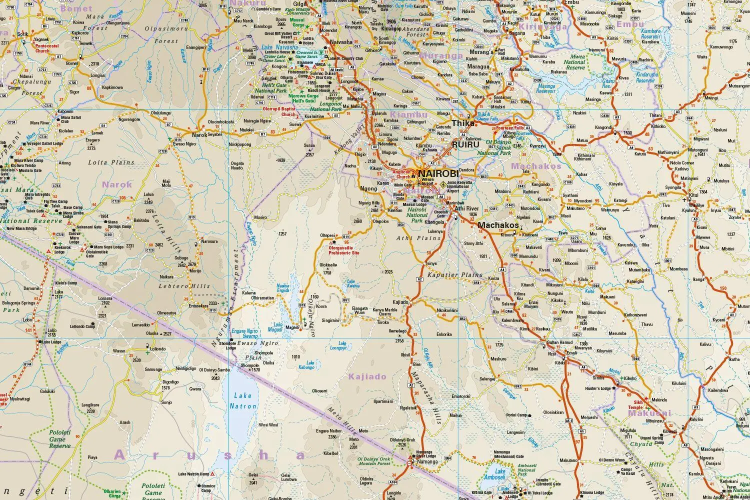 Bild: 9783831774951 | Reise Know-How Landkarte Kenia / Kenya (1:950.000) | (Land-)Karte