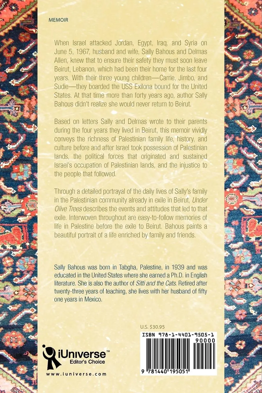 Rückseite: 9781440195051 | Under Olive Trees | The Odyssey of a Palestinian-American Family