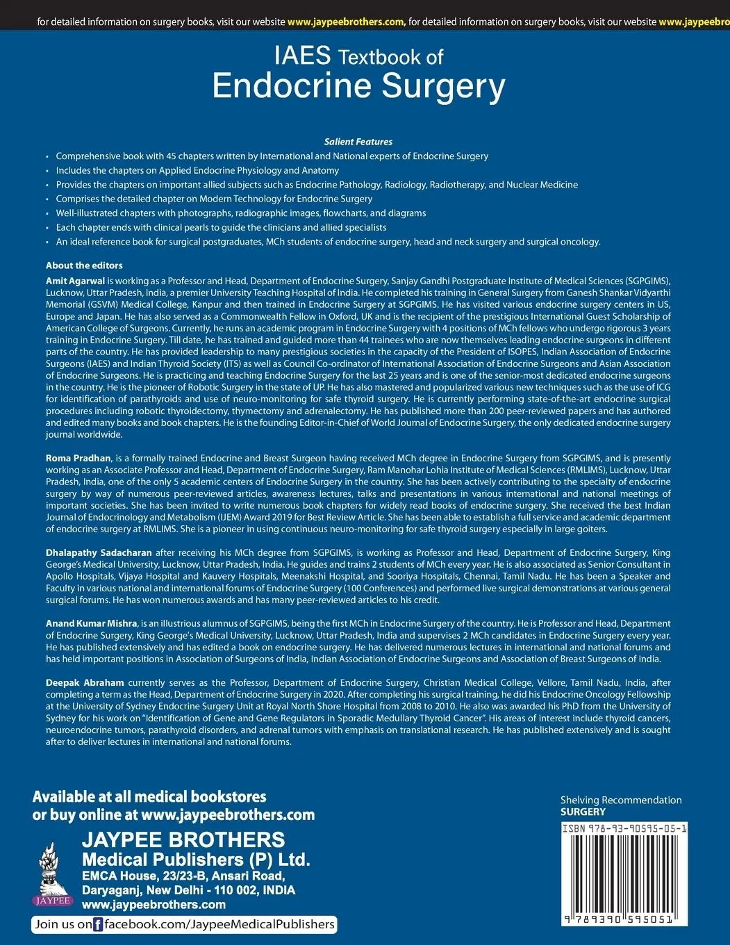 Rückseite: 9789390595051 | Textbook of Endocrine Surgery | Amit Agarwal (u. a.) | Taschenbuch