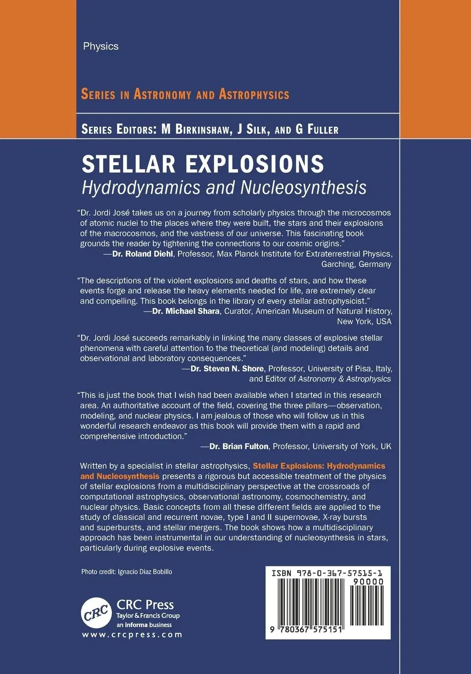 Rückseite: 9780367575151 | Stellar Explosions | Hydrodynamics and Nucleosynthesis | Jordi Jose