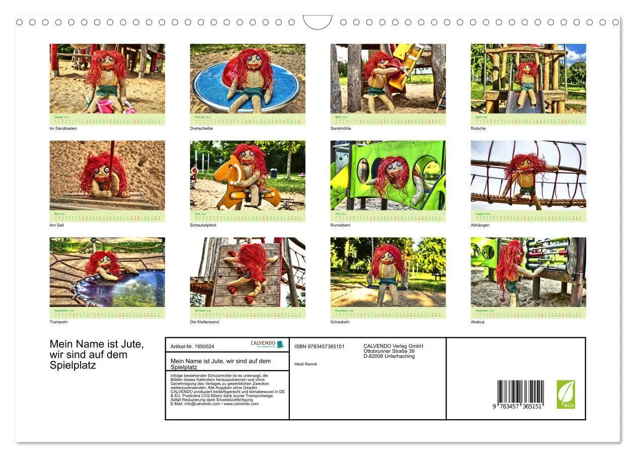 Bild: 9783457365151 | Mein Name ist Jute, wir sind auf dem Spielplatz (Wandkalender 2026...