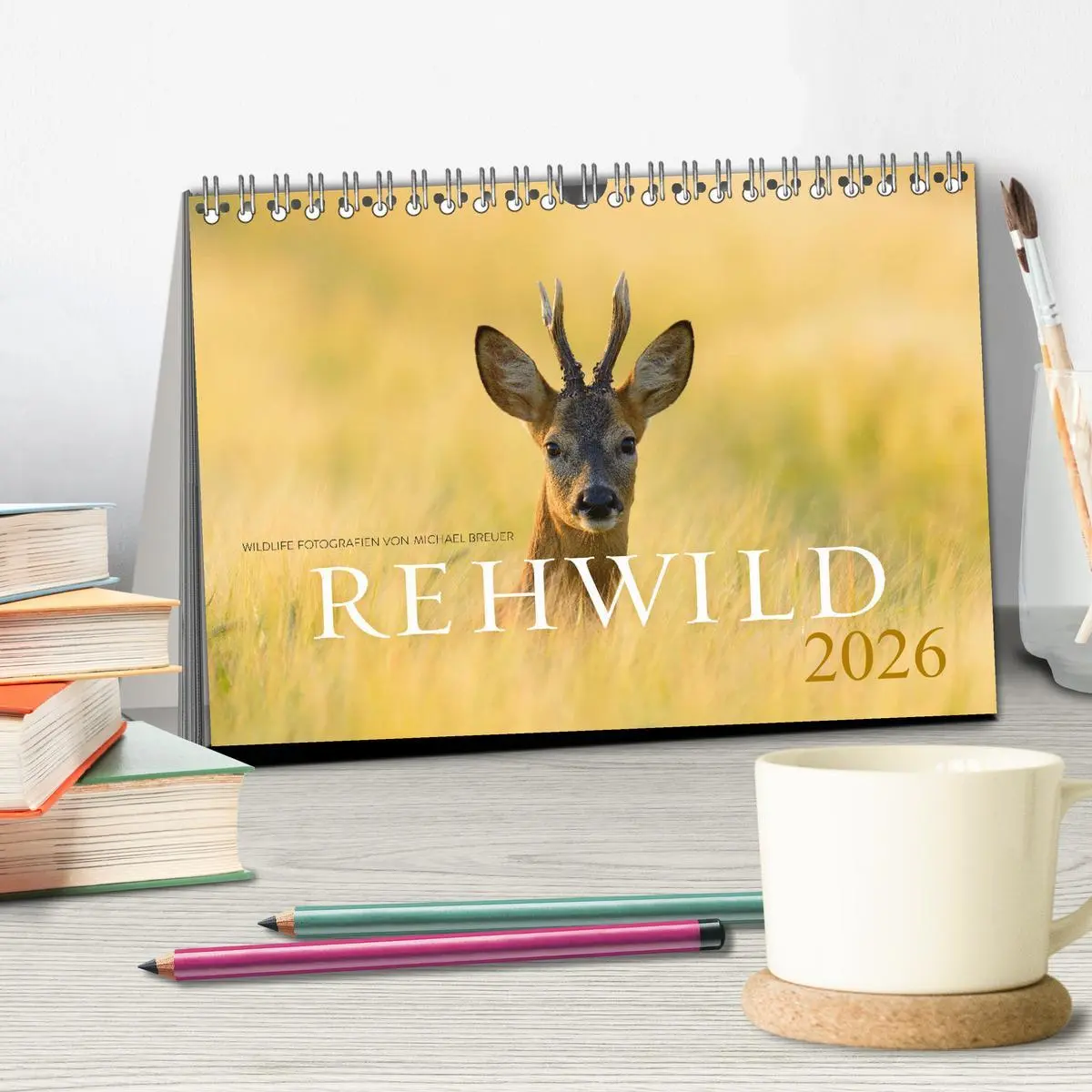 Bild: 9783457675151 | Rehwild 2026 (Tischkalender 2026 DIN A5 quer), CALVENDO Monatskalender