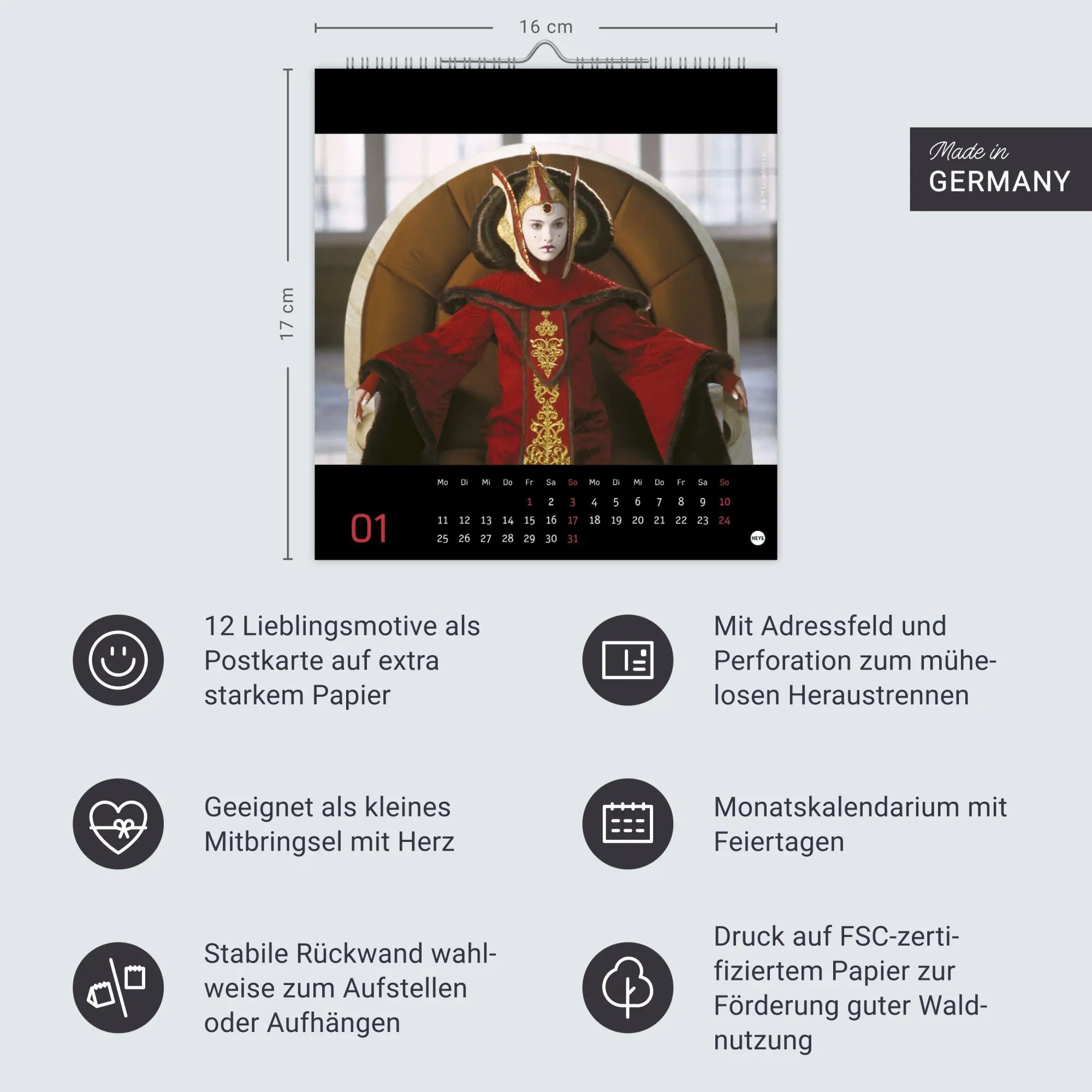 Bild: 9783756415151 | Star Wars Postkartenkalender 2027 | Kalender | Spiralbindung | 13 S.