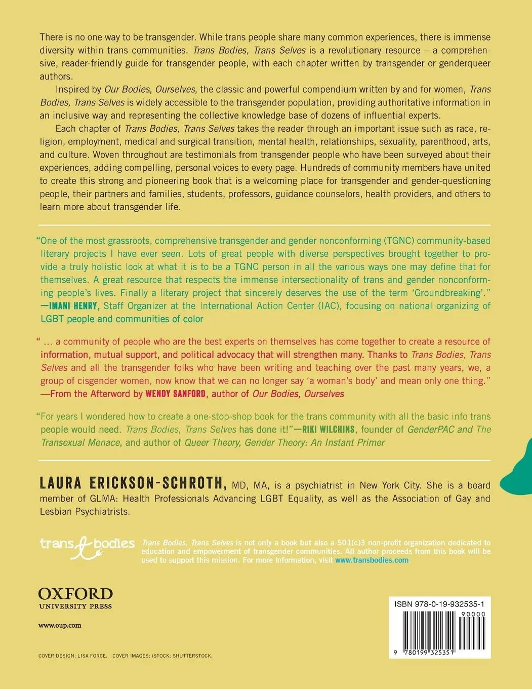 Rückseite: 9780199325351 | Trans Bodies, Trans Selves | A Resource for the Transgender Community