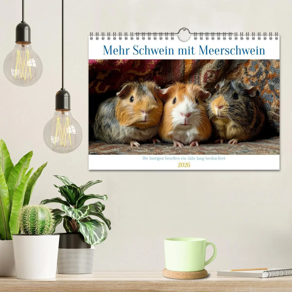 Bild: 9783457275351 | Mehr Schwein mit Meerschwein (Wandkalender 2026 DIN A4 quer),...