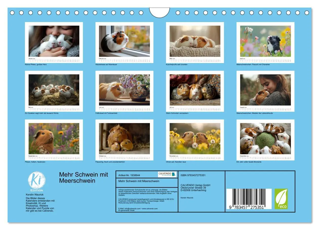 Bild: 9783457275351 | Mehr Schwein mit Meerschwein (Wandkalender 2026 DIN A4 quer),...