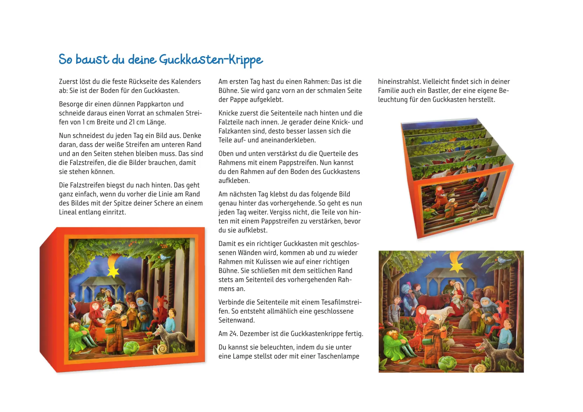 Bild: 9783780605351 | Der weite Weg nach Bethlehem | Ein Guckkasten-Adventskalender | 52 S.