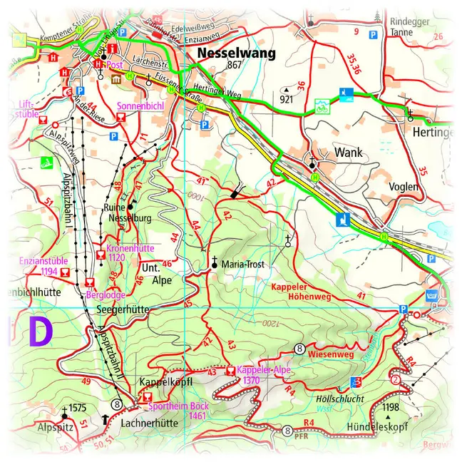 Bild: 9783961325351 | PublicPress Wander- und Radkarte Allgäu, Pfronten, Füssen,...