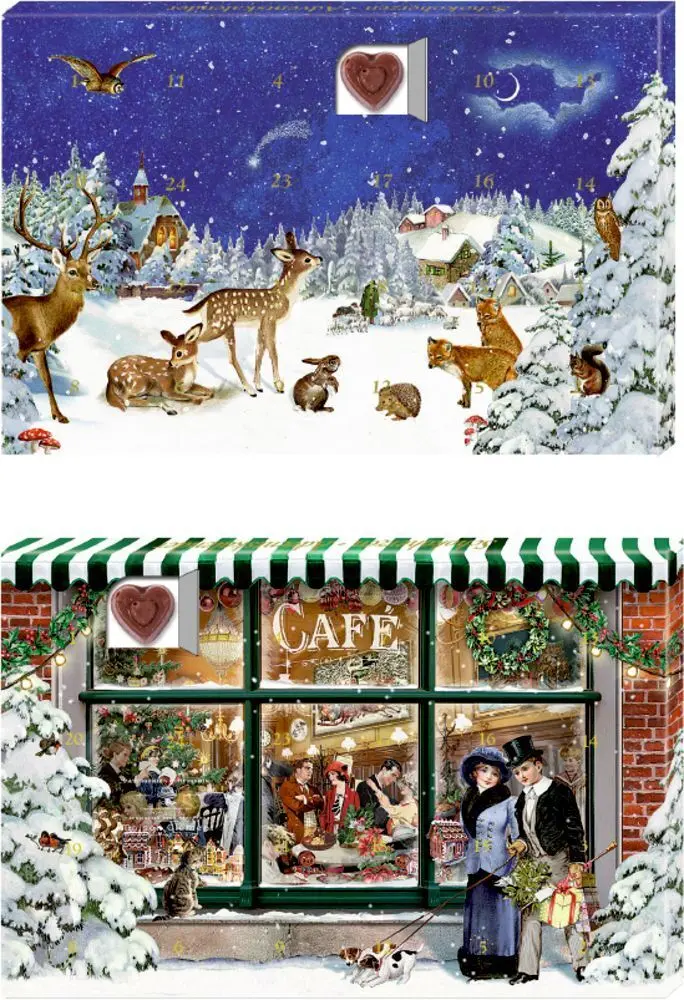 Cover: 4050003725451 | Adventskalender-Schokolade - 24 Süße Herzmomente im Advent | Kalender