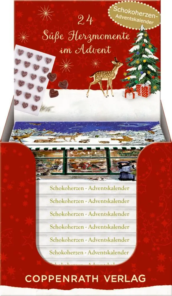 Bild: 4050003725451 | Adventskalender-Schokolade - 24 Süße Herzmomente im Advent | Kalender