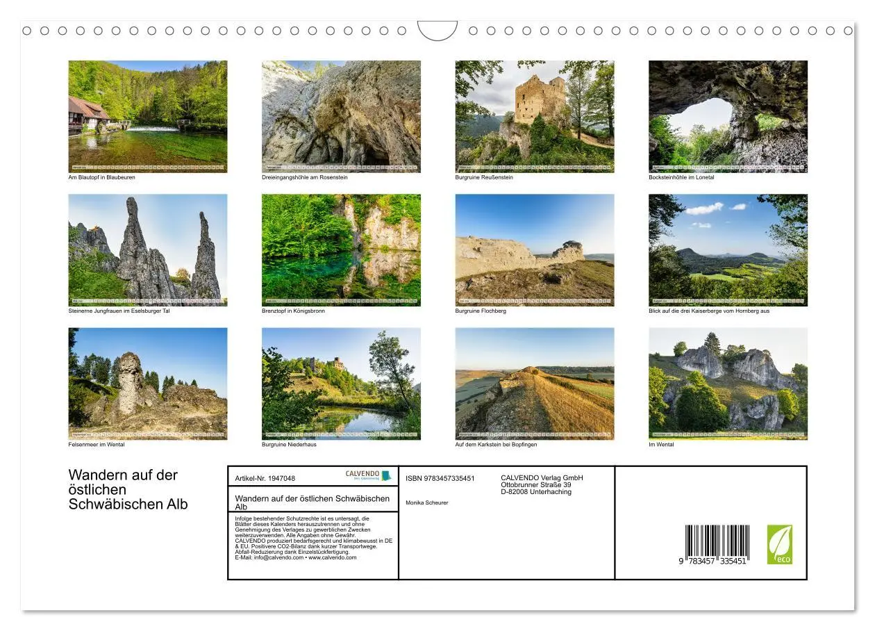 Bild: 9783457335451 | Wandern auf der östlichen Schwäbischen Alb (Wandkalender 2026 DIN...