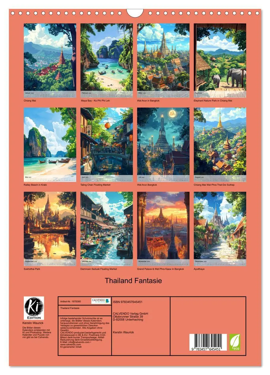 Bild: 9783457645451 | Thailand Fantasie (Wandkalender 2026 DIN A3 hoch), CALVENDO...