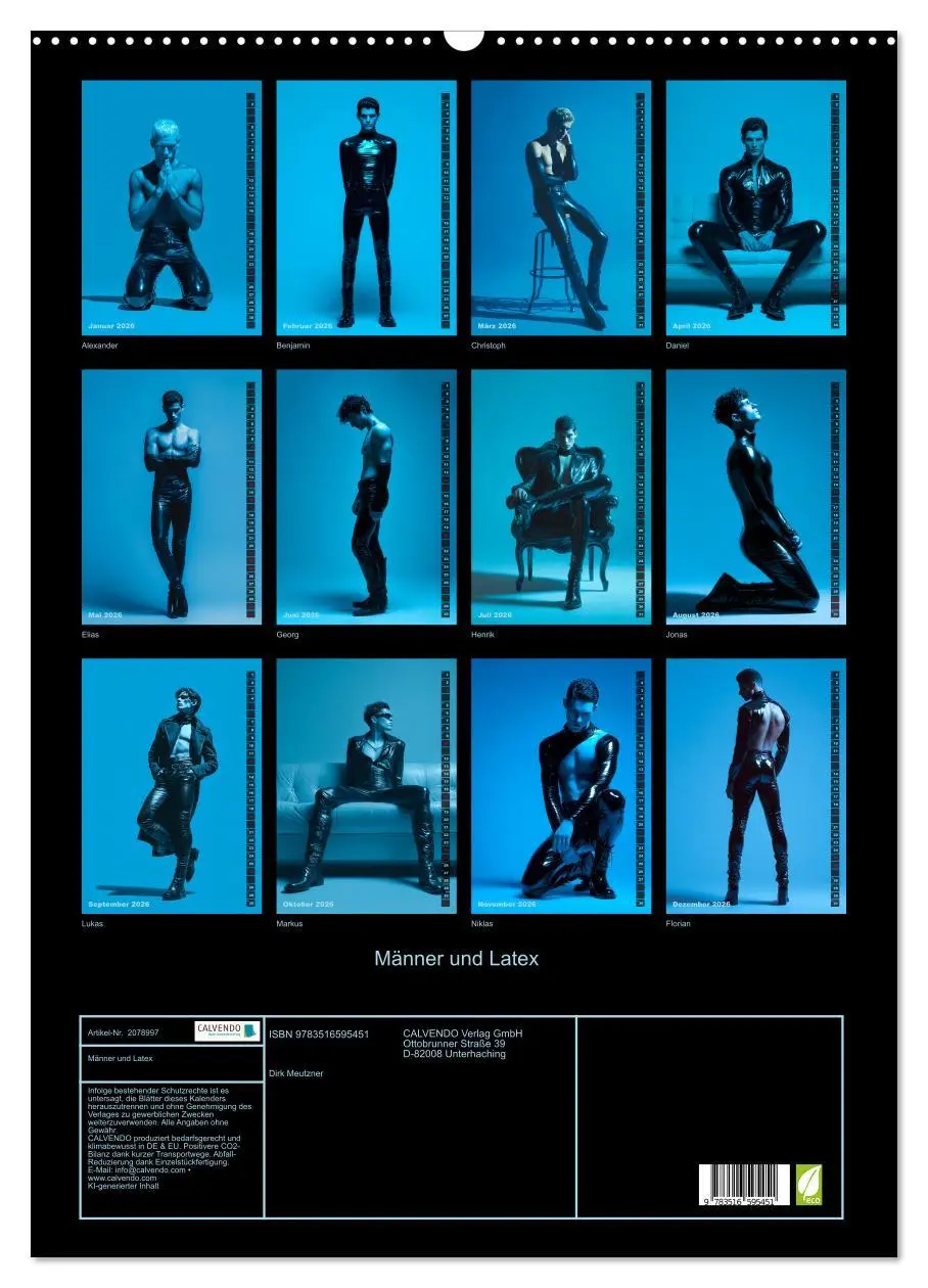 Bild: 9783516595451 | Männer und Latex (Wandkalender 2026 DIN A2 hoch), CALVENDO...