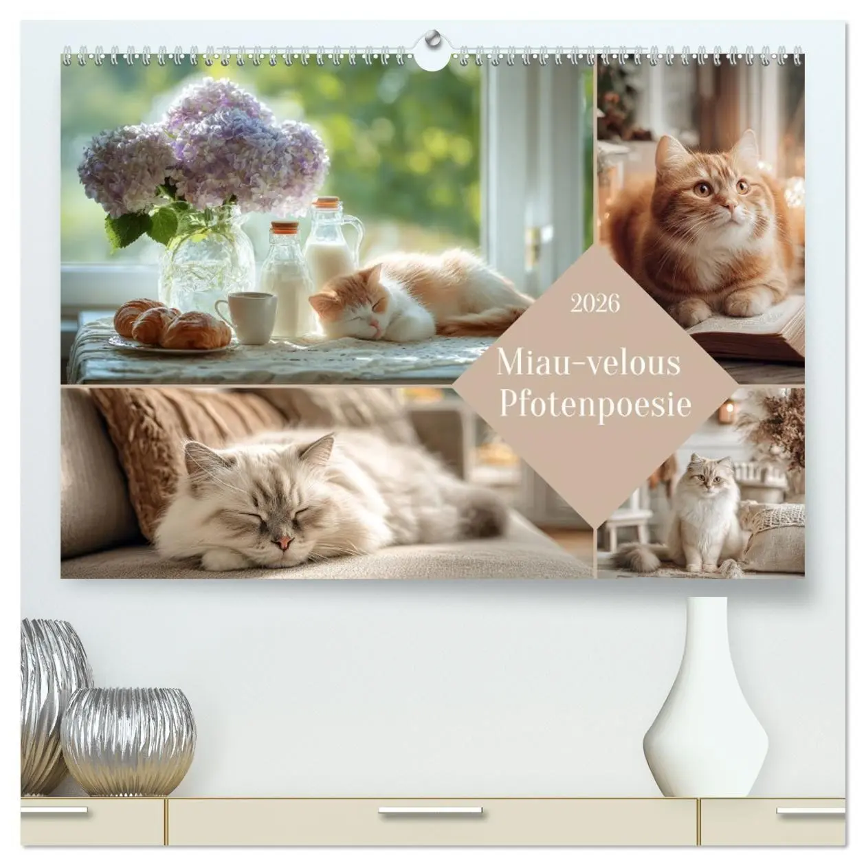 Cover: 9783516665451 | Miau-velous Pfotenpoesie (hochwertiger Premium Wandkalender 2026...