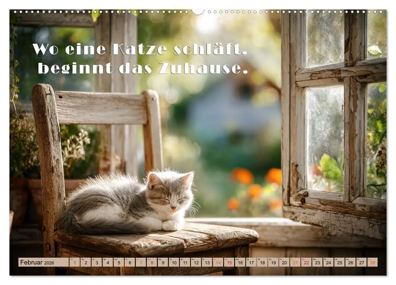 Bild: 9783516665451 | Miau-velous Pfotenpoesie (hochwertiger Premium Wandkalender 2026...