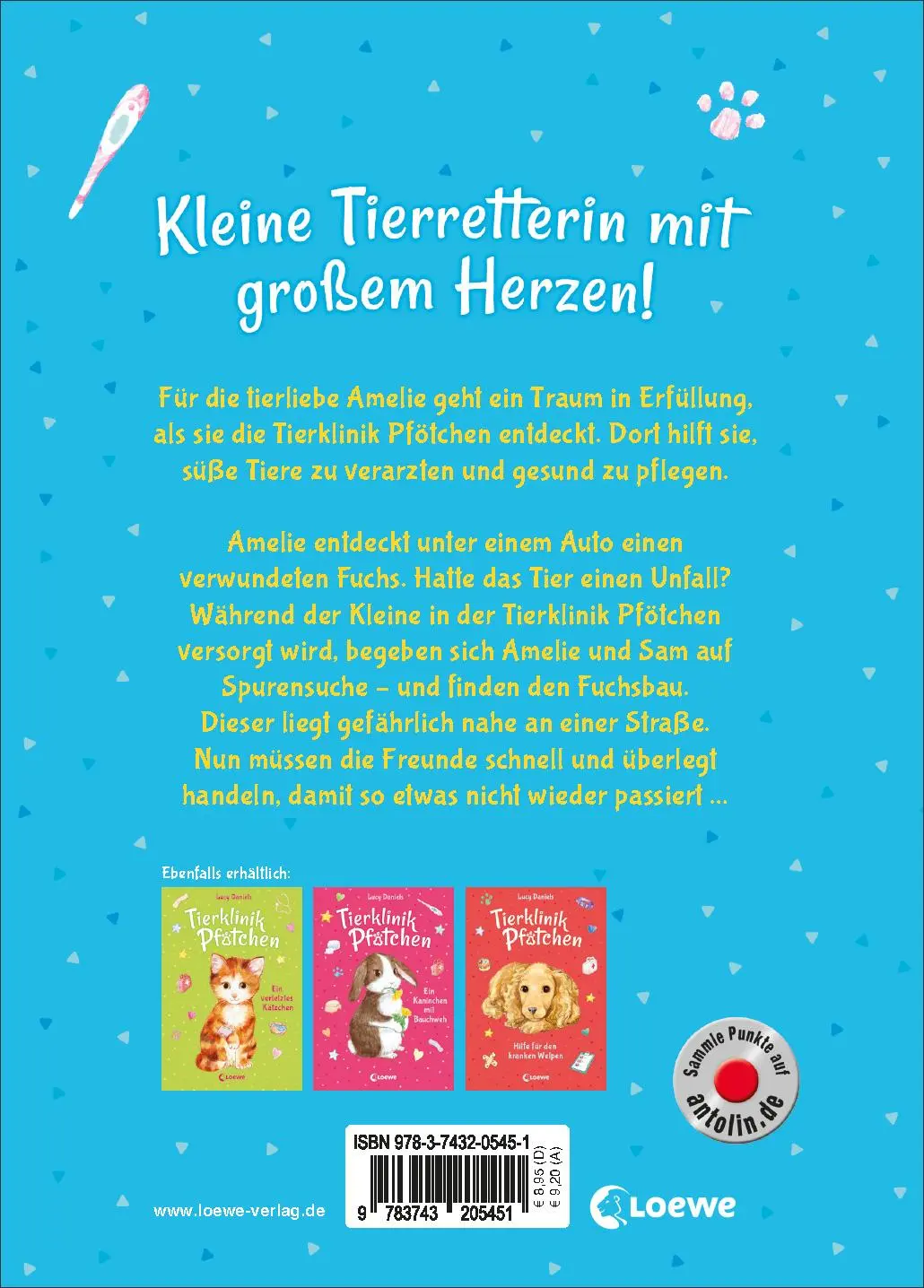 Rückseite: 9783743205451 | Tierklinik Pfötchen (Band 3) - Kleiner Fuchs in Not | Lucy Daniels