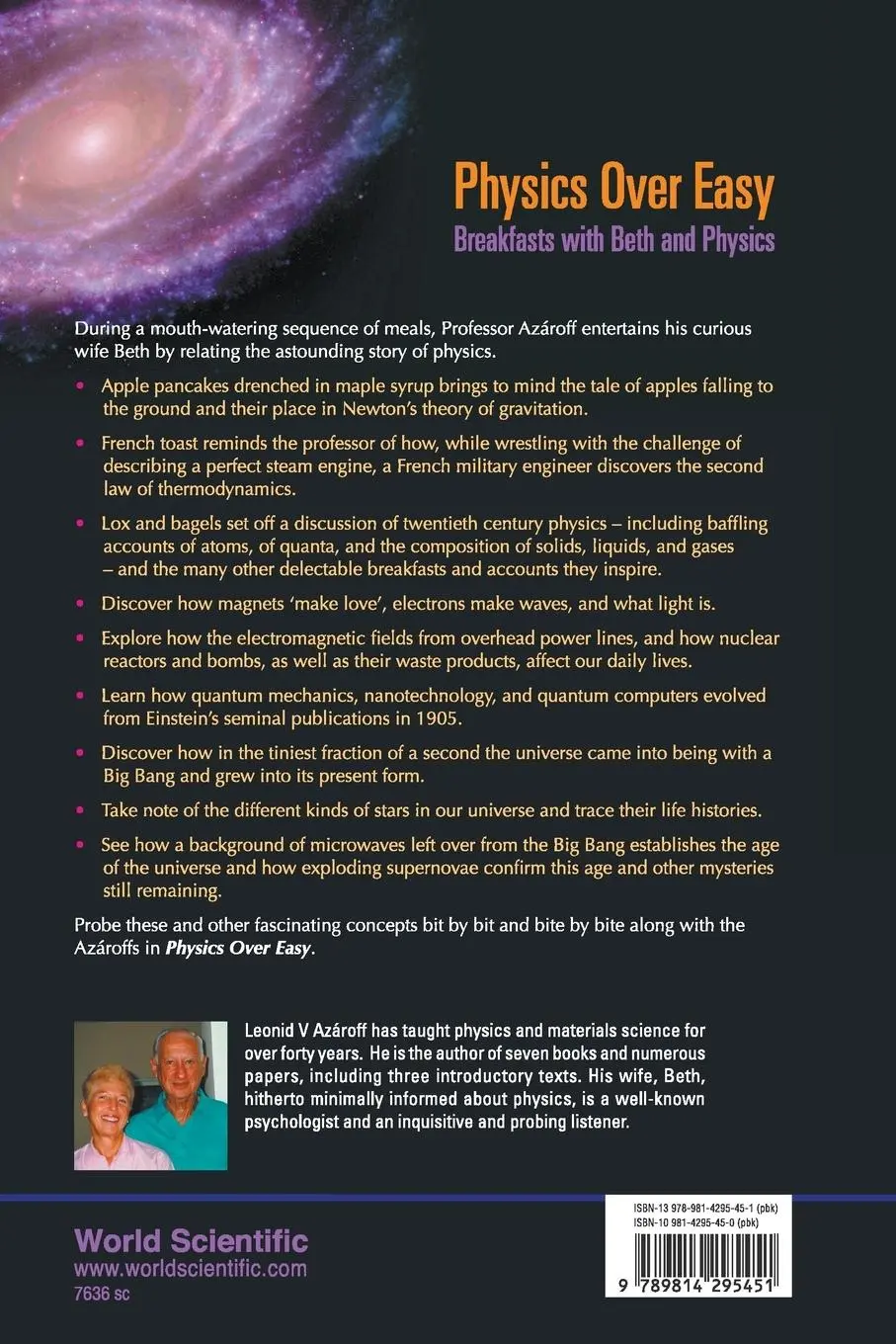 Rückseite: 9789814295451 | PHYSICS OVER EASY (2ND ED) | Azaroff Leonid V | Taschenbuch | Englisch