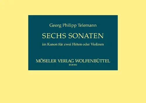 Cover: 9790203705451 | Sonaten(6) Im Kanon | Georg Philipp Telemann | Buch