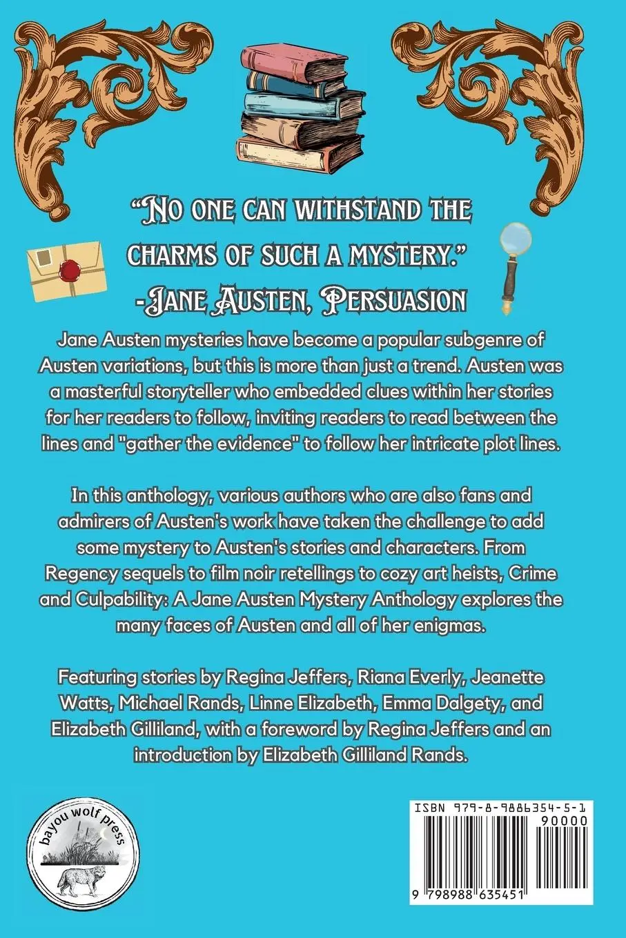 Rückseite: 9798988635451 | Crime &amp; Culpability | A Jane Austen Mystery Anthology | Taschenbuch