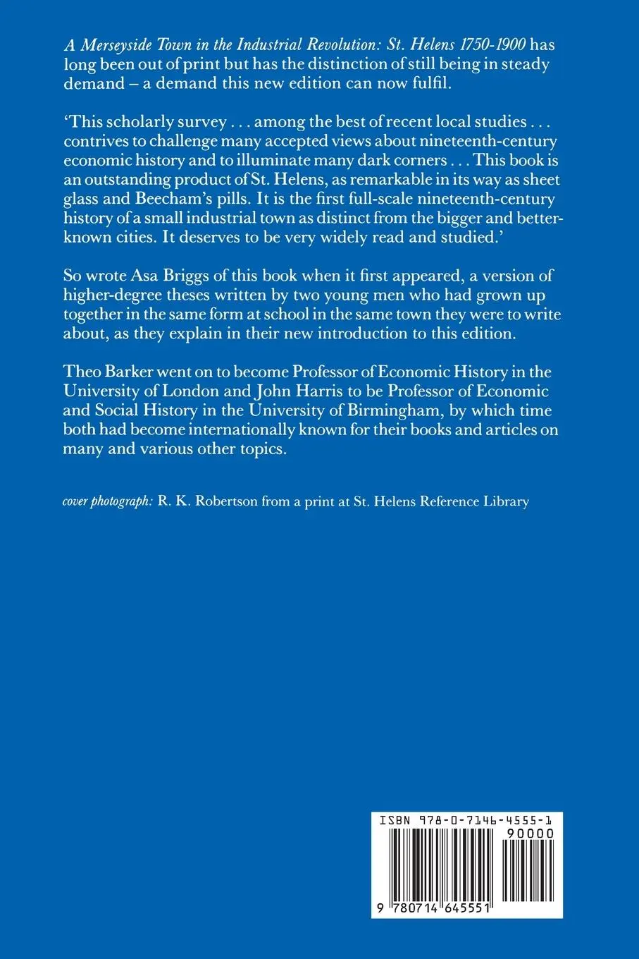 Rückseite: 9780714645551 | A Merseyside Town in the Industrial Revolution | St Helens 1750-1900