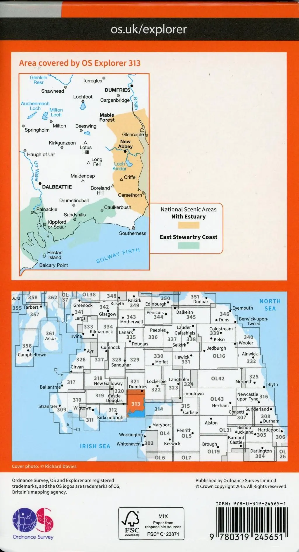 Bild: 9780319245651 | Dumfries and Dalbeattie | Ordnance Survey | (Land-)Karte | Englisch