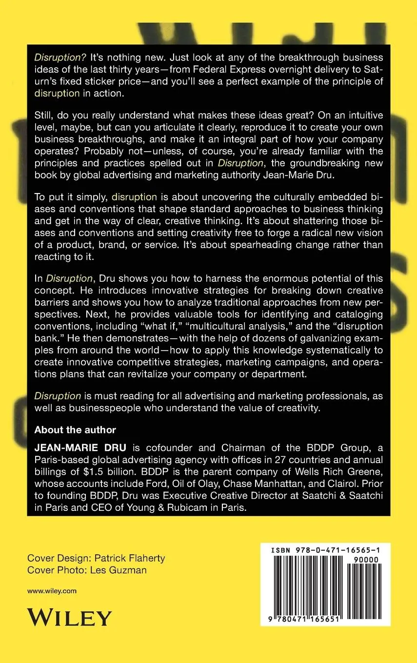 Rückseite: 9780471165651 | Disruption | Overturning Conventions and Shaking Up the Marketplace