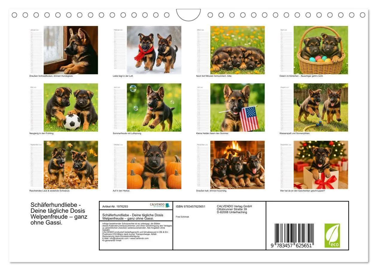 Bild: 9783457625651 | Schäferhundliebe - Deine tägliche Dosis Welpenfreude - ganz ohne...