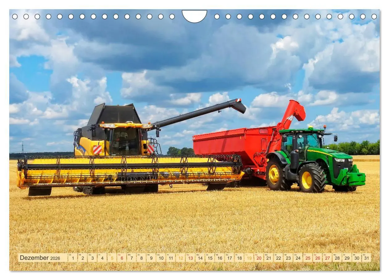 Bild: 9783457935651 | Giganten in der Landwirtschaft - Mähdrescher (Wandkalender 2026 DIN...