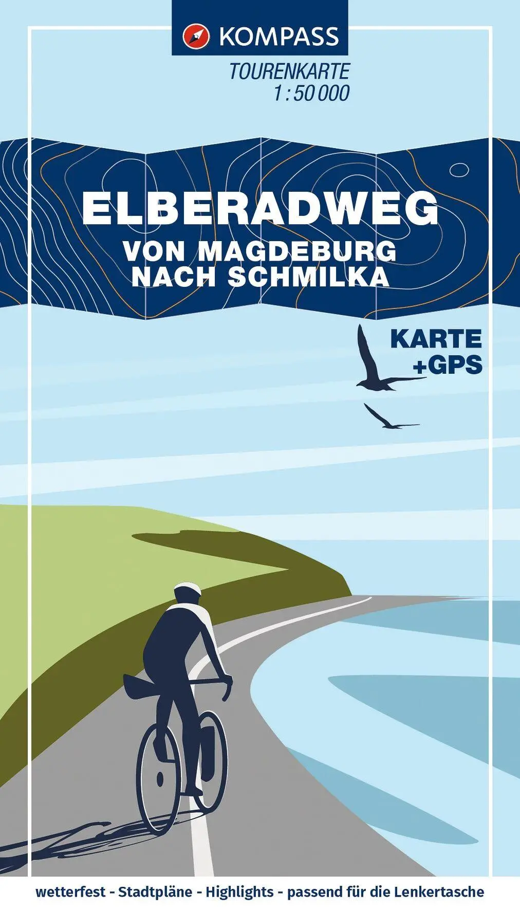 Cover: 9783991545651 | KOMPASS Fahrrad-Tourenkarte Elberadweg - von Magdeburg nach...