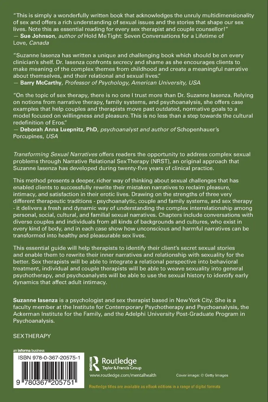 Rückseite: 9780367205751 | Transforming Sexual Narratives | A Relational Approach to Sex Therapy