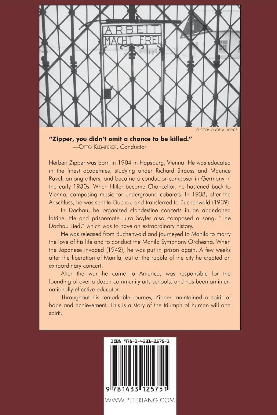 Rückseite: 9781433125751 | Dachau Song | The Twentieth-Century Odyssey of Herbert Zipper | Buch