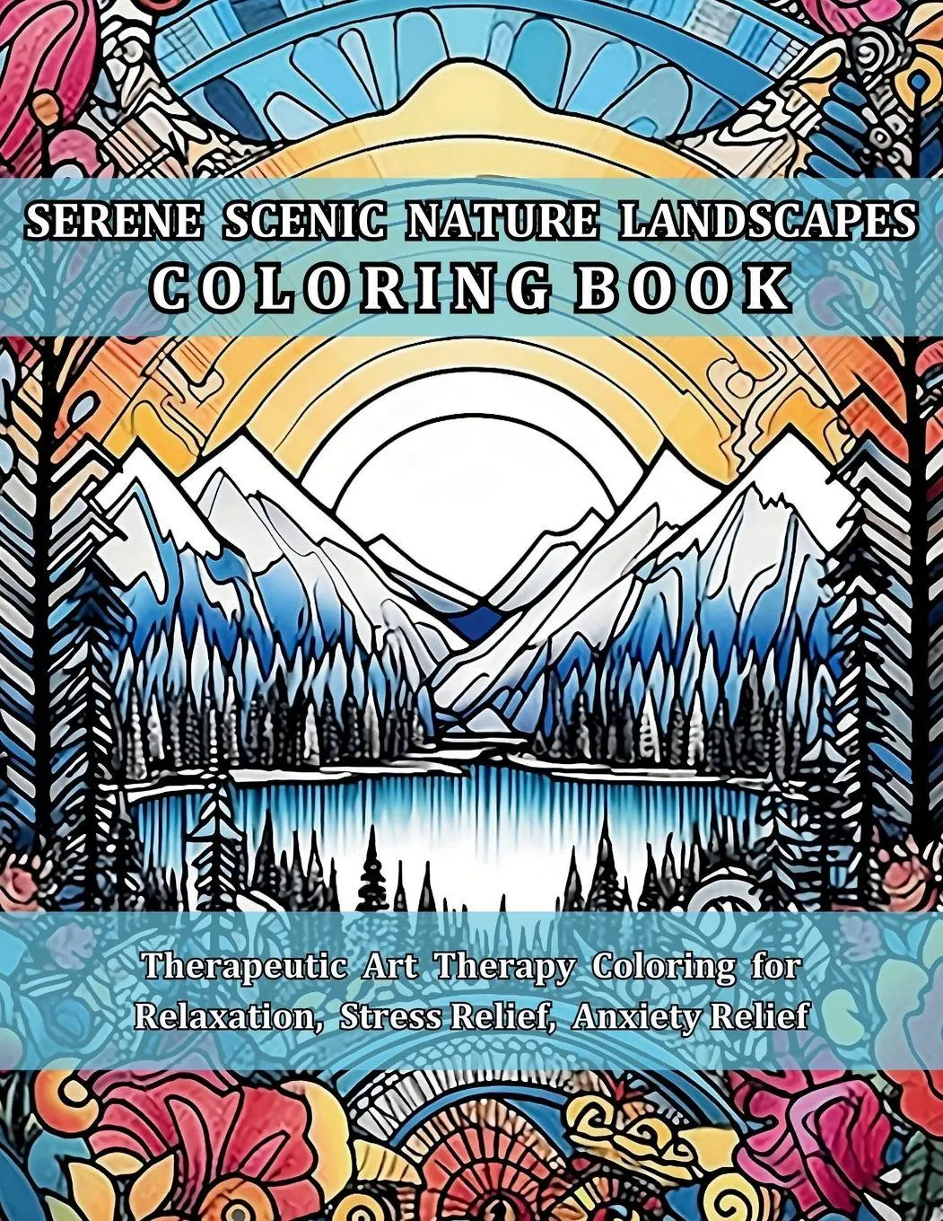 Cover: 9781738215751 | Serene Scenic Nature Landscapes Coloring Book | Jule Tori | Buch