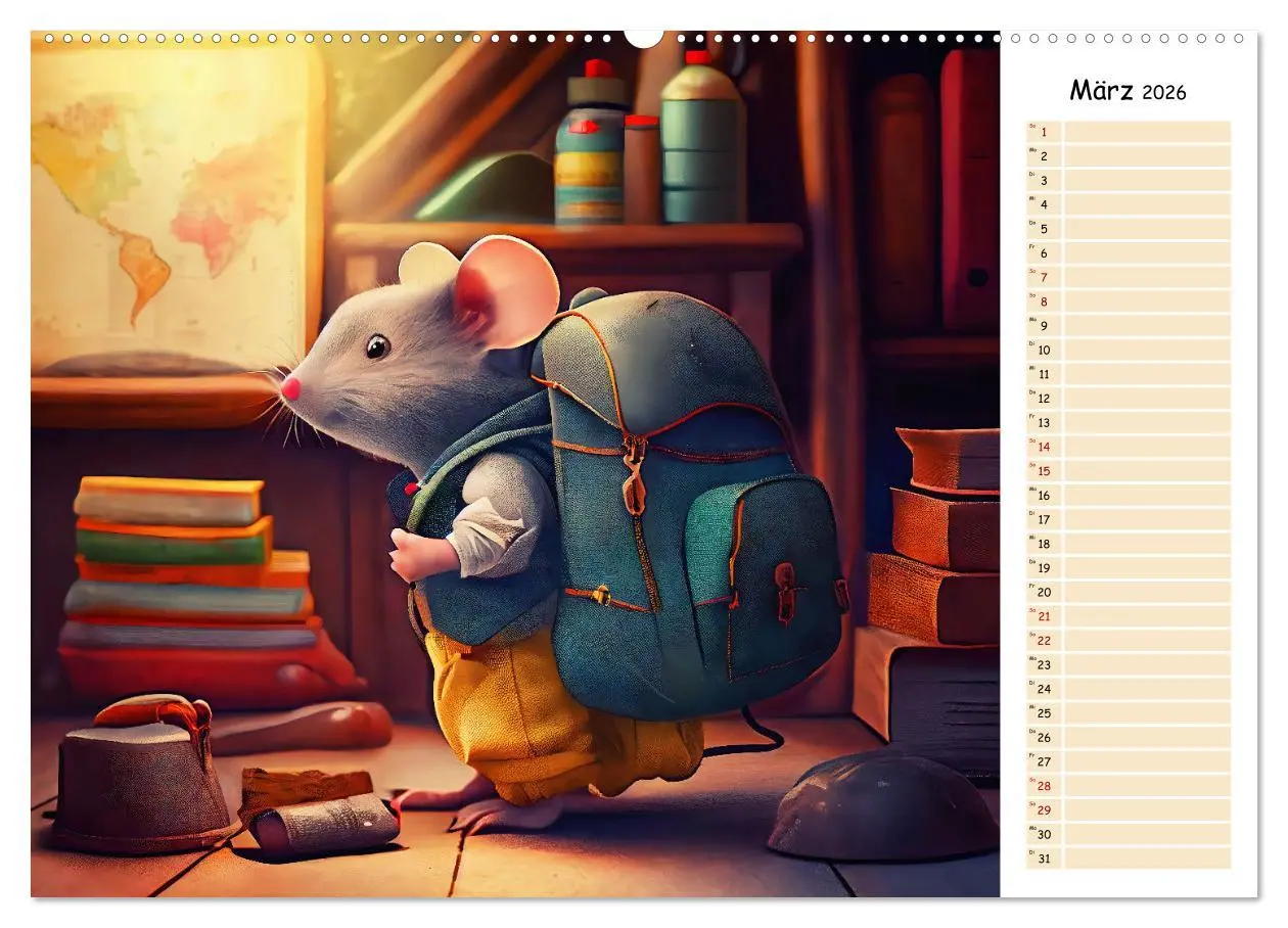 Bild: 9783457535851 | Maus auf Tour - Abenteuerkalender für Kids mit Planer (Wandkalender...