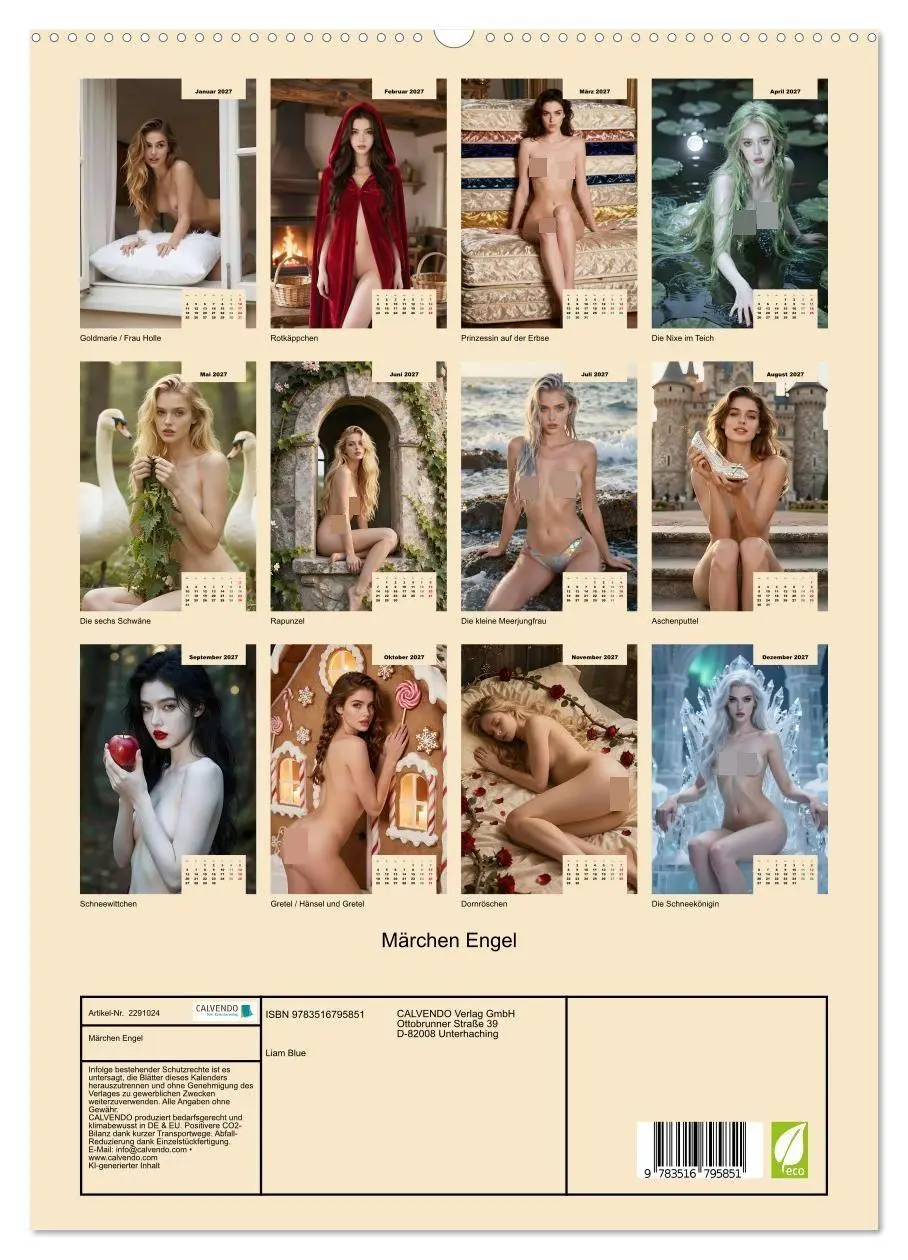 Bild: 9783516795851 | Märchen Engel (hochwertiger Premium Wandkalender 2027 DIN A2 hoch),...