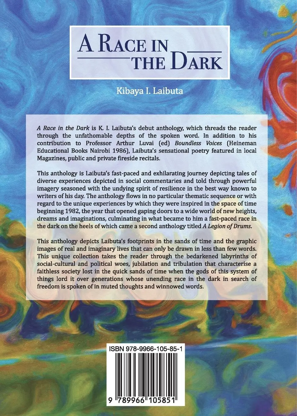Rückseite: 9789966105851 | A Race in the Dark | A Collection of Original Poems | Laibuta | Buch