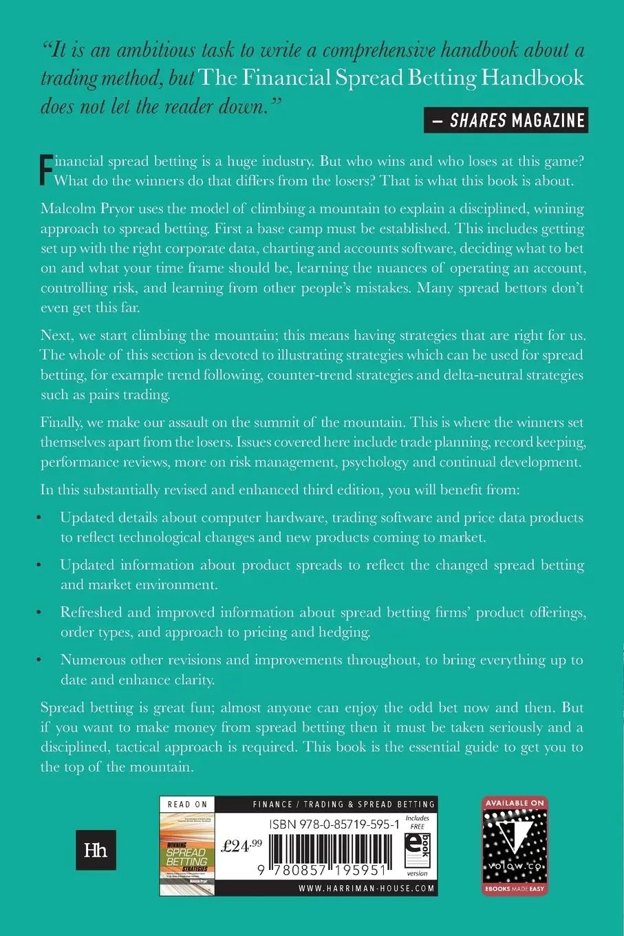 Rückseite: 9780857195951 | Financial Spread Betting Handbook (3RD EDITION) | Malcolm Pryor | Buch