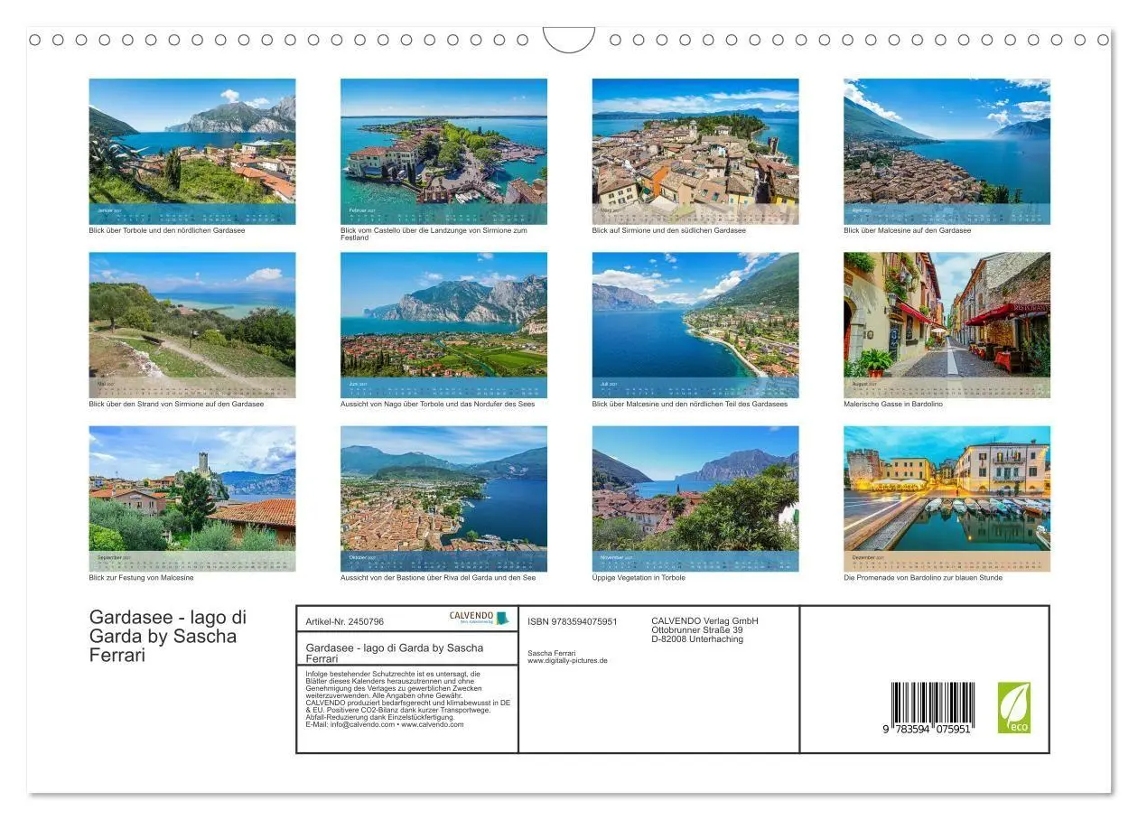 Bild: 9783594075951 | Gardasee - lago di Garda by Sascha Ferrari (Wandkalender 2027 DIN...