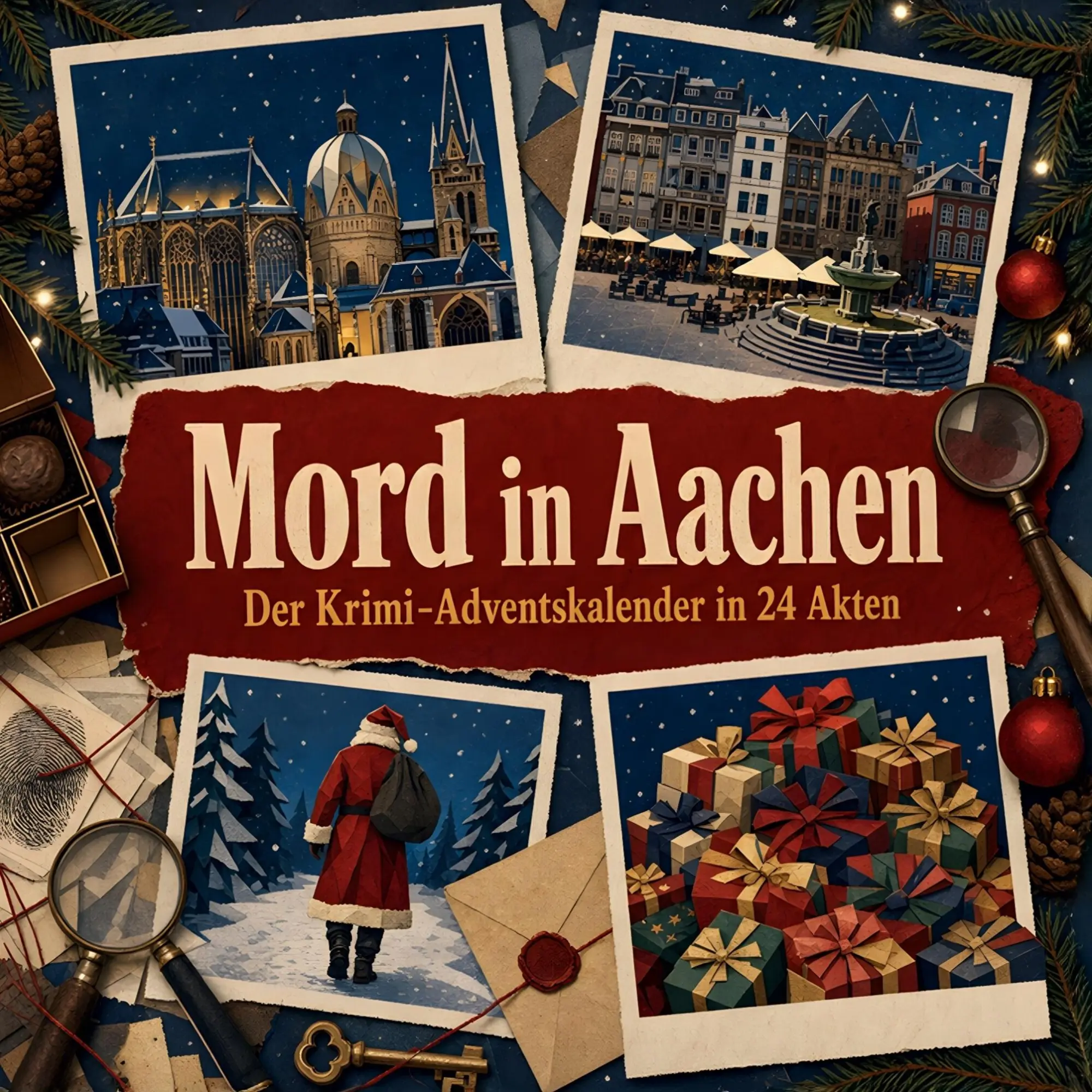 Cover: 9783696115951 | Mord in Aachen | Der Krimi-Adventskalender in 24 Akten | Sarah Huber