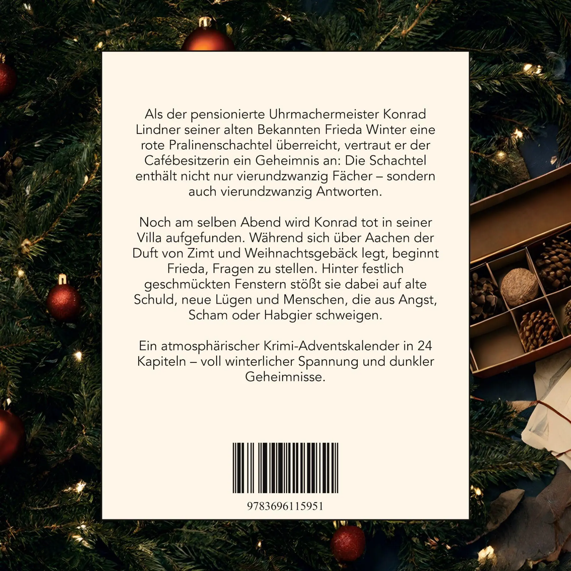Rückseite: 9783696115951 | Mord in Aachen | Der Krimi-Adventskalender in 24 Akten | Sarah Huber