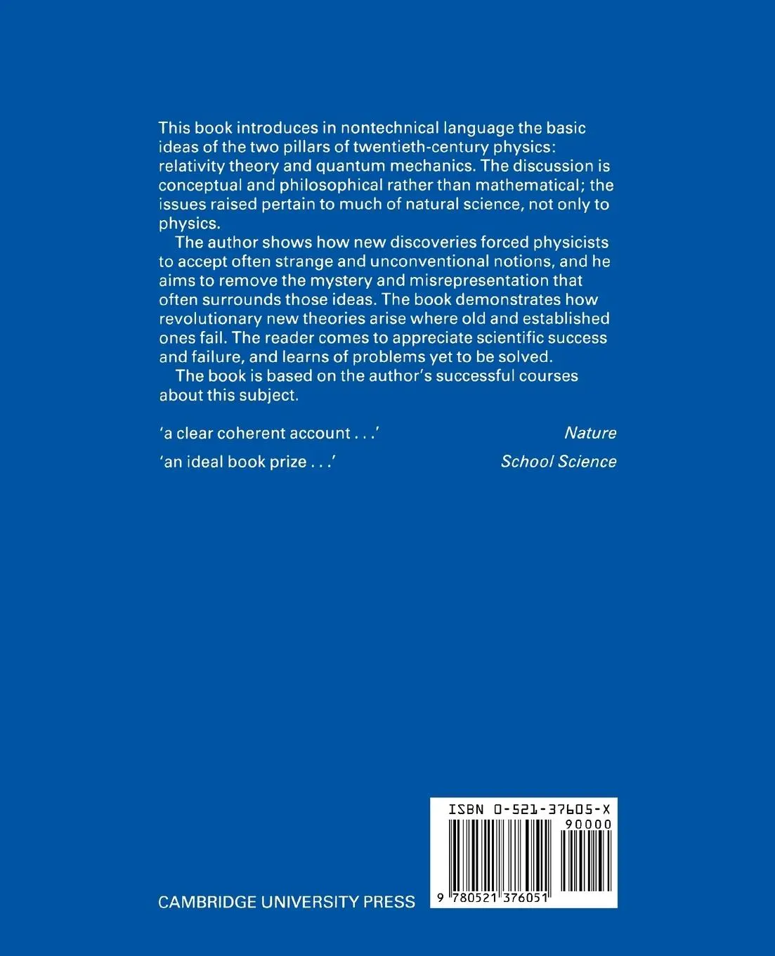 Rückseite: 9780521376051 | From Paradox to Reality | Basic Concepts of the Physical World | Buch