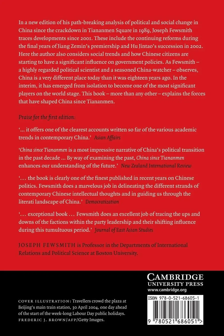 Rückseite: 9780521686051 | China Since Tiananmen | From Deng Xiaoping to Hu Jintao | Fewsmith