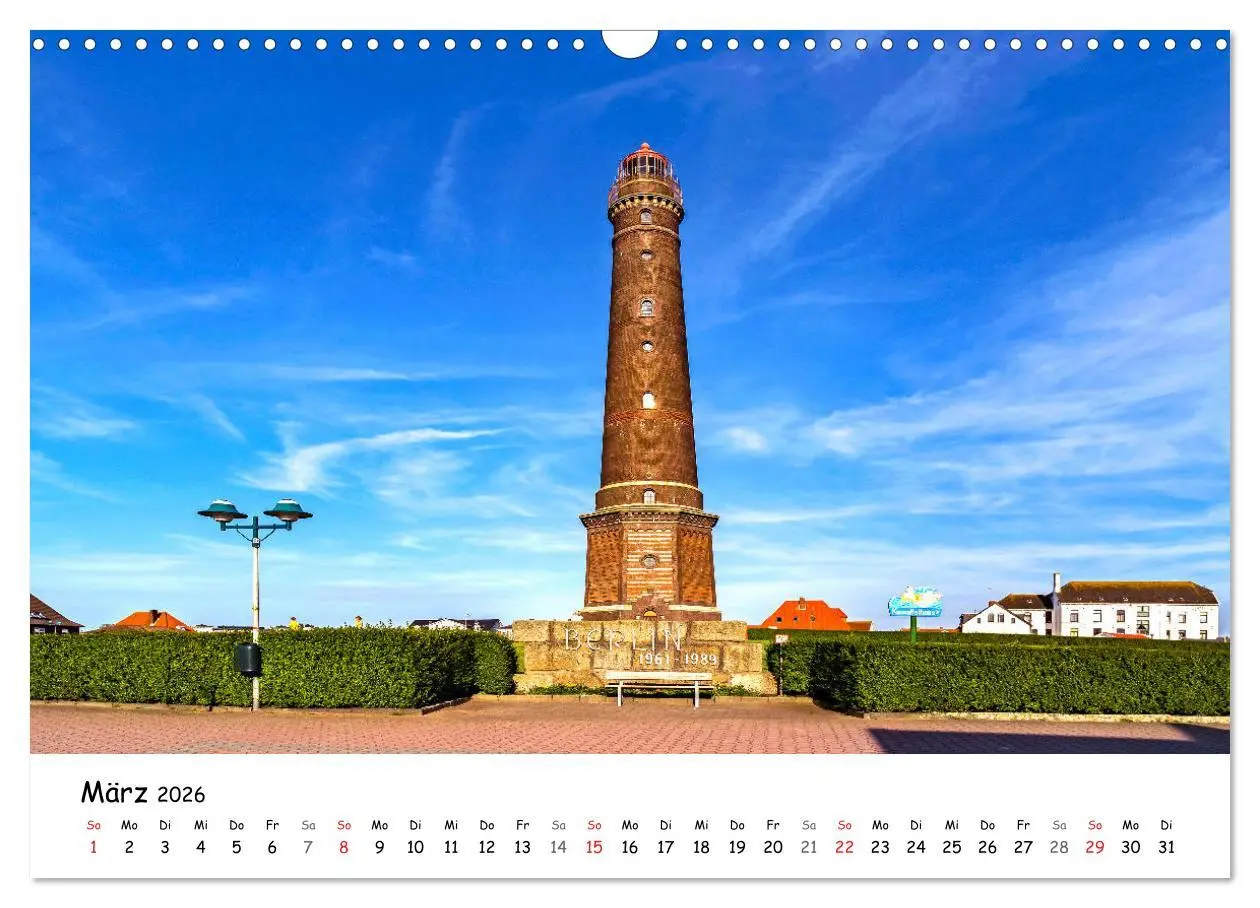Bild: 9783457966051 | Borkum, bezaubernde Nordseeinsel (Wandkalender 2026 DIN A3 quer),...